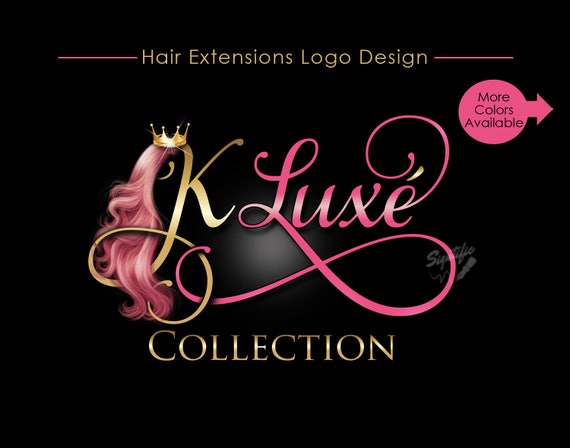 Hair Extensions Logo Hair Strands Business Logo Virgin Hair