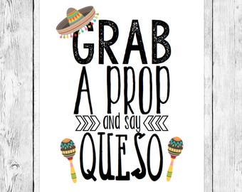 Fiesta Photo Booth Prop/ Birthday Party Word Art Printable/ Cinco de Mayo Celebration/ Mexican Event Decoration/ Instant Digital Download
