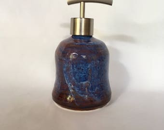 Handmade Pottery Soap Dispenser ,Ceramic soap or lotion pump