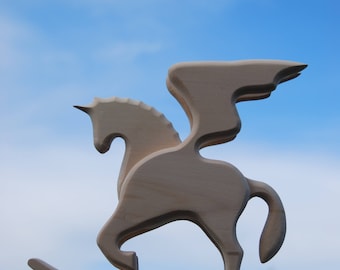 romantic gifts for daughter gift for horse lover rocking horse art cutout wood unicorn wings horse decor wooden toys gifts for daughter gift