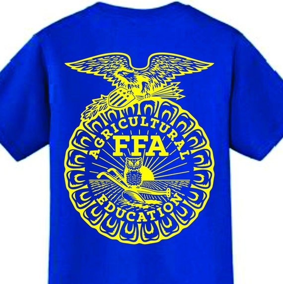 FFA Shirt Logo on back and personalized front pocket