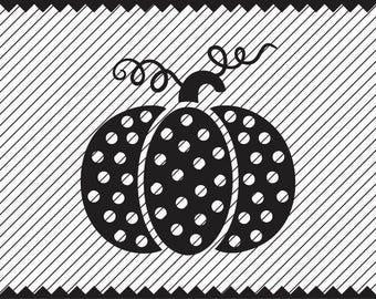 Instant Download Polka Dot Pumpkin Design - svg - dxf -cdr -eps - png - pdf - Iron on Transfer - Cricut file -Vinyl Cutting -Laser Engraving