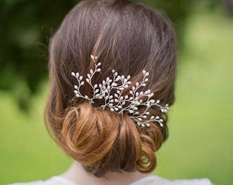 Bridal hair pins Wedding hair pins Set of two hair pins Pearl hair pins Floral Pearl Hair Pins Pearl bobby pin Wedding Headpiece