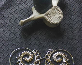 Fairy Spiral Bronze Earrings - Fantasy - Tribal - Ethnic - Boho - Gypsy - Cosplay - Manga - Pixies - Elfe - Witch - Queen - Festival -