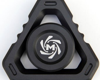 Mechforce - Deltacore Long Fidget Hand Spinner, Aluminum, Full Black