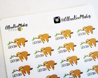 Lazy Day Sloth Stickers