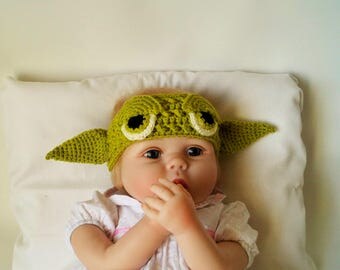 Baby Yoda Headband Crochet PDF Pattern, Star Wars Patterns, Baby Yoda, Baby Star Wars, Jedi Costume, Baby Costume, Crochet Star Wars
