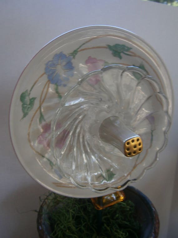 Glass Plate Flower-Garden Glass Flower Decor-Glass Plate Yard