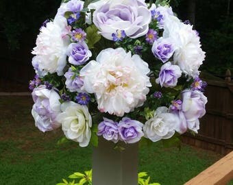 Silk Cemetery Flowers Headstone Flowers Cemetery Arrangement