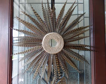 Fall Wreath-Fall Wreaths for Front Door-Thanksgiving Wreath-Autumn Wreath-Feather Wreath-Fall Door Wreaths-Front Door Wreaths-Natural Wreath