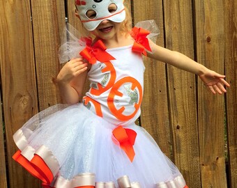 FREE SHIPPING Star Wars BB8 Cosplay, BB8 tutu, BB8 shirt, BB8 costume, BB8 Outfit, BB8 ensemble, Beebee-ate cosplay, beebee-ate costume