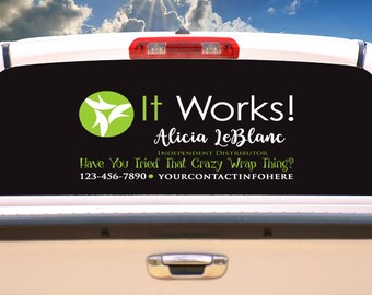 IT WORKS! business car vinyl decal- Business logo- Car Vinyl Decal