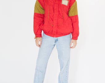 Vintage 90s Red and Mustard Jacket