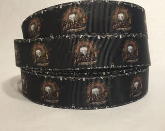 1/3/5/10 Yards - 1" Lenore Print Grosgrain Ribbon