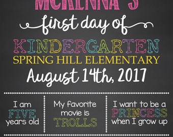 First Day Of School, First Day Chalkboard