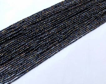 Mystic Black Spinel Faceted Rondelles beads with an amazing quality(mystic black) , 3 mm to 3.5 mm , 13 inch strand approx