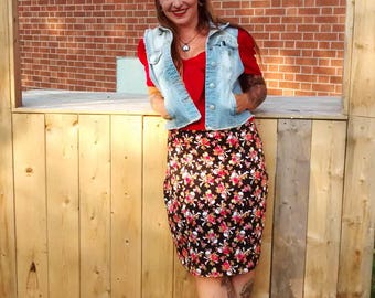 Pin up, Rockabilly skirt and top - Size L