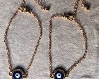 Evil Eye Bracelet/Minimalistic Gold Bracelet/Dainty Bracelet/Evil Eye Jewelry/Spiritual Bracelet/Evil Eye Jewelry/Protective Bracelet