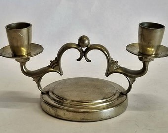 Brodrene Mylius Tinn Norge Pewter Candelabra, Midcentury