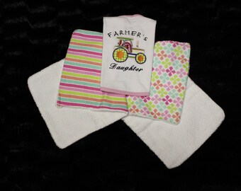 Framer's Daughter Bib and Burp Cloth Set