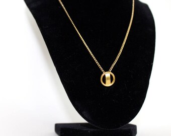 gold vintage button necklace, metal button jewelry, upcycled necklace
