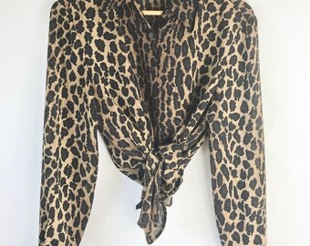 Animal print blouse | Etsy