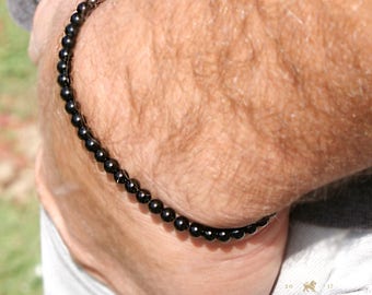 Stone Bracelets Thin Mens Bracelet Thin Men Bracelet Thin Bracelet Minimalist Bracelet Unisex Bracelet Simple Bracelet Black Onyx Bracelet