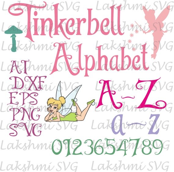 Tinkerbell alphabet svg INSTANT DOWNLOADTinkerbell letters