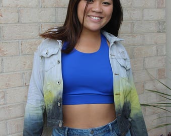 Rustic Dip Dyed Michigan Denim Jacket
