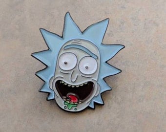 Rick from Rick and Morty soft enamel pin.