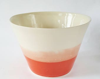 Popcorn Bowl, Made to Order, Large Serving Bowl, Potato Chip Bowl, Modern Home Decor, Simple Home Decor, Handmade Bowl, Porcelain Bowl,