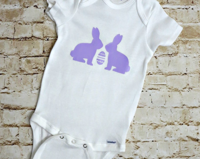 My First Easter - Baby Easter Onesie - Easter Bunny - 1st Easter - Hippity Hoppity - Baby Shower Gift - Easter Egg - Baby Girl Gift
