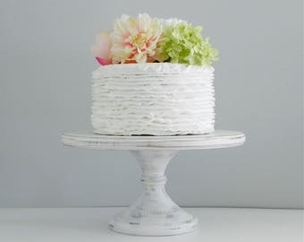 16 Wedding Cake Stand Pedestal White Rustic Wooden E 16 Wedding Cake Stand Pedestal White Rustic Wooden E