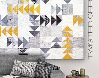 Twisted Geese Pattern by Brigitte Heitland for Zen Chic - 65" x 65"