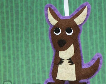 Felt Christmas Ornament - Animal Lover Gift - Mildred The Kangaroo