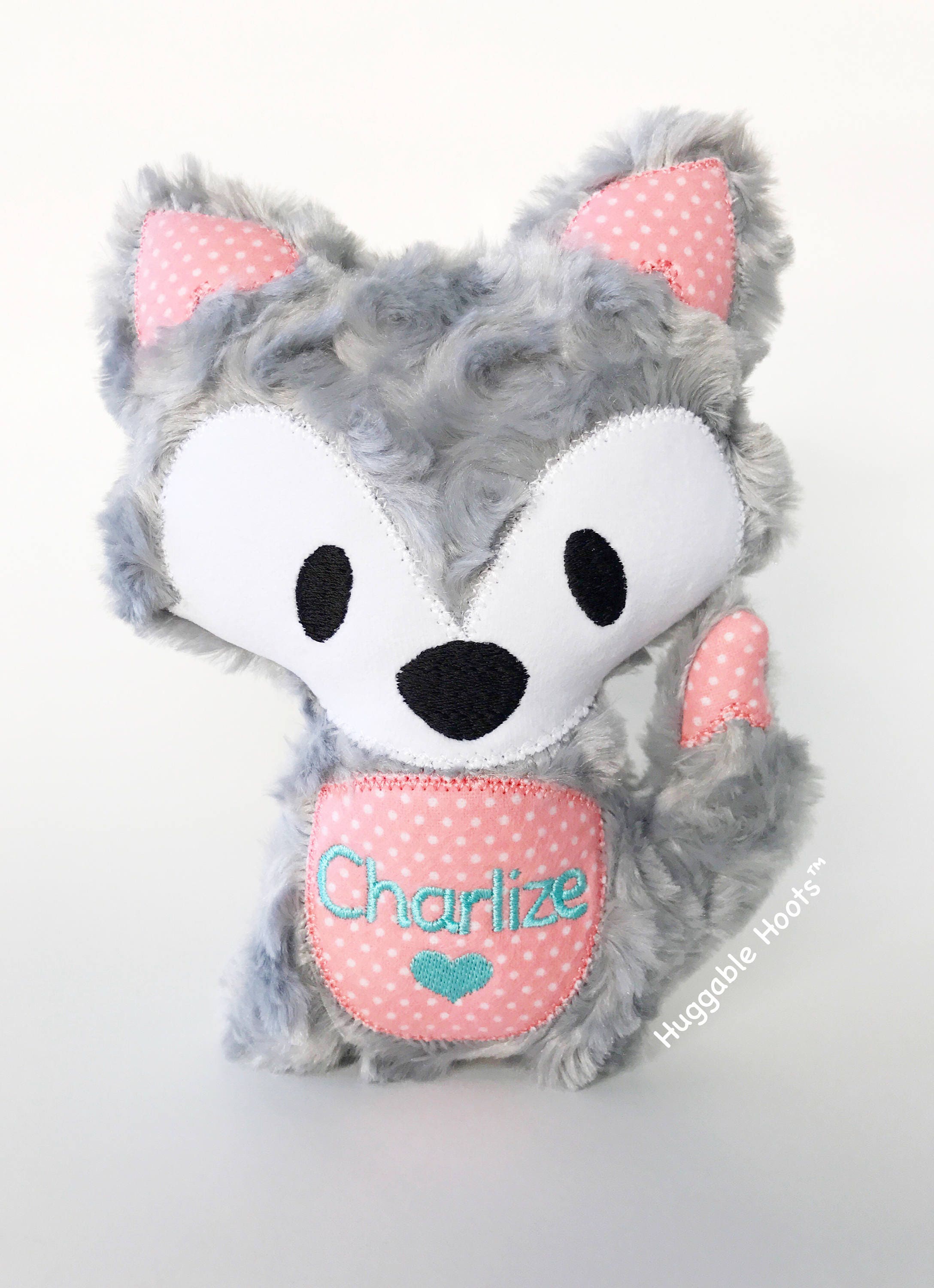 gray fox stuffed animal