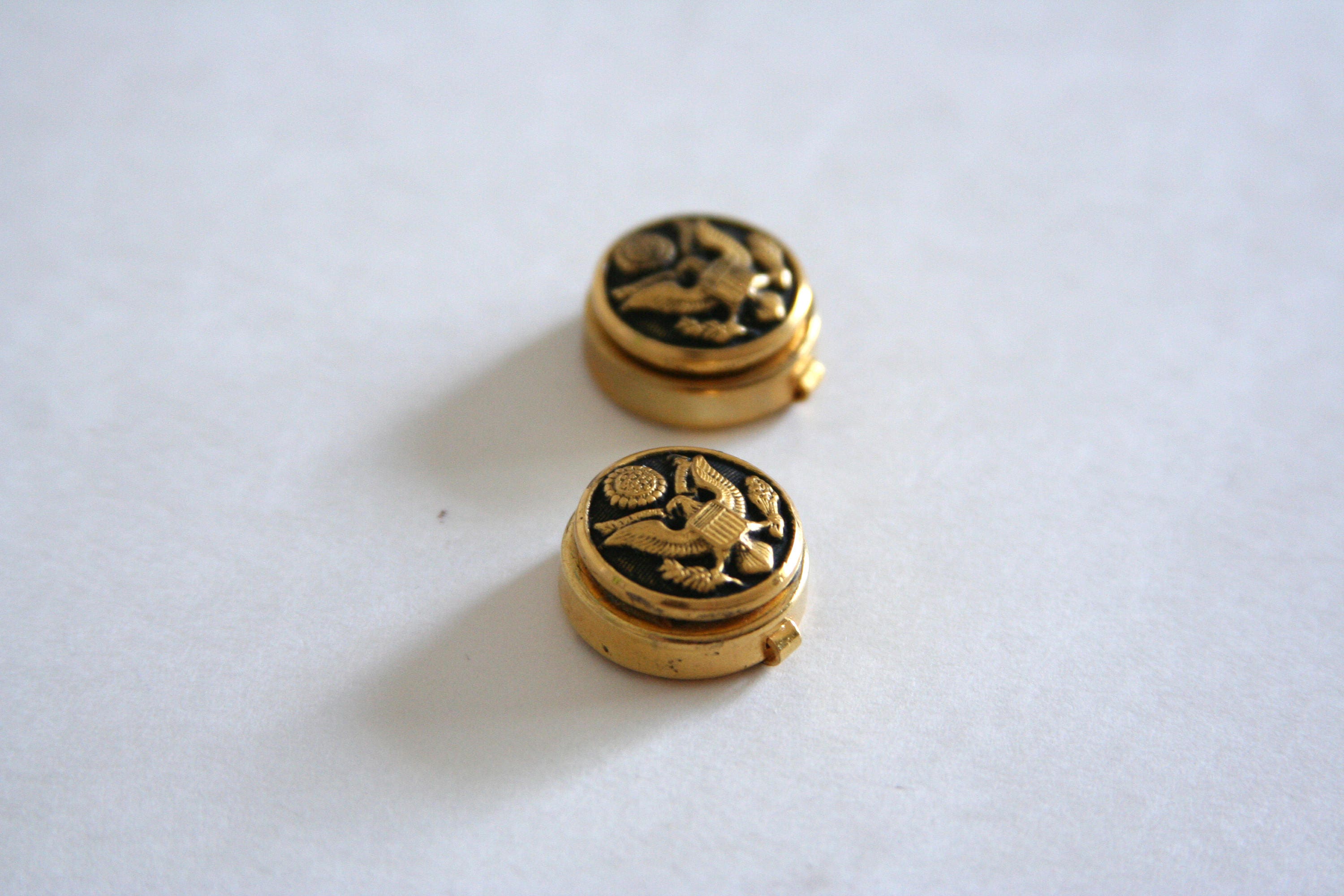 US Army Button Covers Dress shirt Cufflinks made from uniform