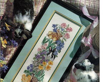 Spring Gathering / Counted Cross Stitch Pattern Book Leisure Arts Leaflet 2378