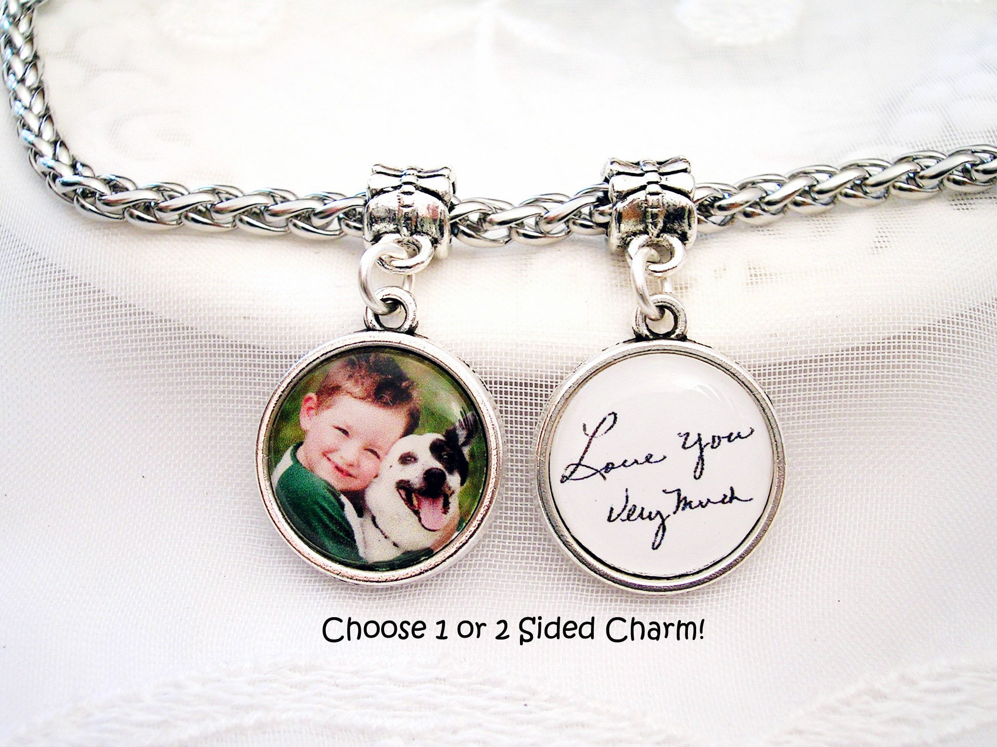 Photo Charm for Pandora Bracelet Signature Charm Bridal Gift