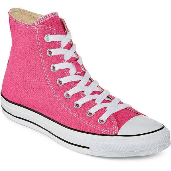 Custom Converse Vivid Neon Pink Classic High Top w/ Swarovski