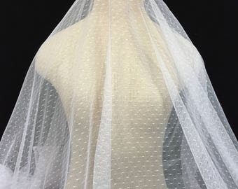 White Lace Mesh, White with a Tint of Lilac Fabric, Lace Fabric, Polka Dot Lace, White Lace, Lace Mesh, White Mesh Fabric, Dress Fabric