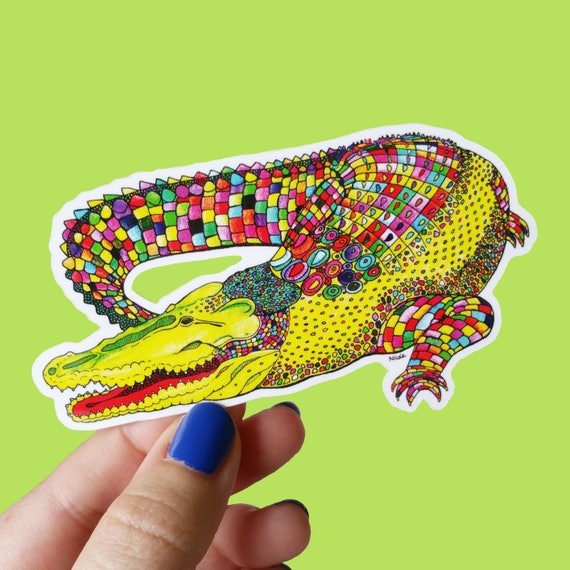 Vinyl Crocodile Sticker Animal Sticker Waterproof Sticker