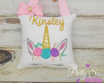Unicorn Tooth Fairy Pillow, Unicorn Tooth Pillow, Unicorn Face Pillow, Tooth fairy Pillow w/ FREE Digital Tooth Chart & Tooth Fairy Receipt.