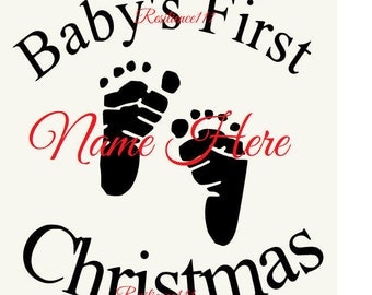 Free Free 79 Baby&#039;s First Christmas Svg Free SVG PNG EPS DXF File