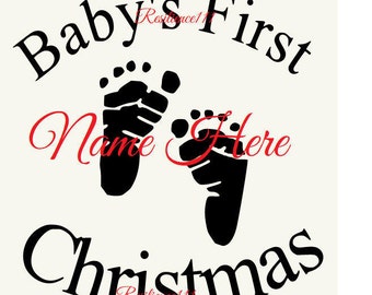 Free Free 188 Baby&#039;s First Christmas Ornament Svg Free SVG PNG EPS DXF File