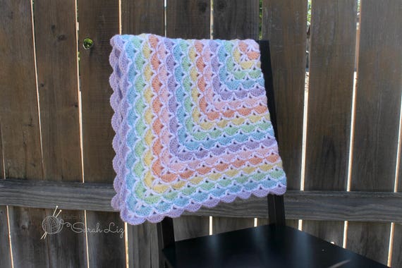 shower born baby baby after is Baby Rainbow Stroller Blanket Crochet Pastel Baby Blanket