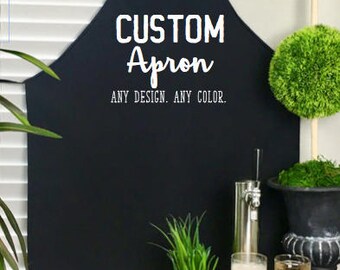 CUSTOM APRON, PERSONALIZED Apron, Apron with Logo, Monogrammed Apron, Apron with Initials, Apron with Name, Quality Chef Apron, Large Fit
