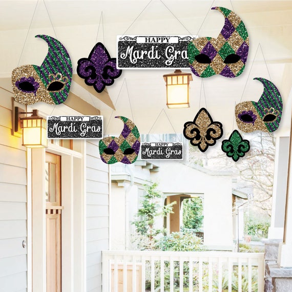 mardi gras outdoor pillows