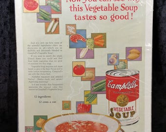 1926 Campbell's Vegetable Soup Advertisement McCall's Magazine August Original