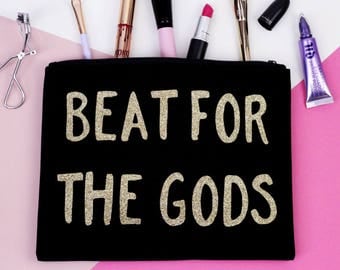 Makeup Bag - Beat for the Gods - RuPaul's Drag Race - Black and Gold - Cosmetic Organiser / Zipper Pouch